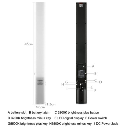 YONGNUO YN360S SLR LED Fill Light Stick Handheld Camera Lights External Photo Lamp, Style: Standard+Package - Camera Accessories by YONGNUO | Online Shopping UK | buy2fix