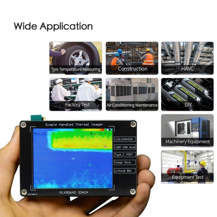 MLX90640 2.8-Inch LCD Digital Infrared Thermal Imaging Inspection Tool - Consumer Electronics by buy2fix | Online Shopping UK | buy2fix