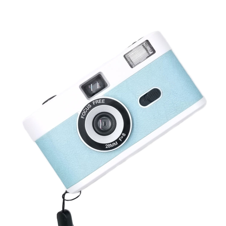 R2-FILM Retro Manual Reusable Film Camera for Children without Film(White+Blue) - Consumer Electronics by buy2fix | Online Shopping UK | buy2fix