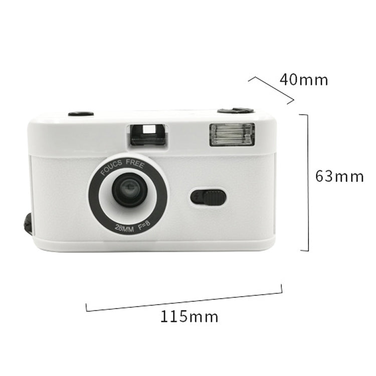 R2-FILM Retro Manual Reusable Film Camera for Children without Film(White+Blue) - Consumer Electronics by buy2fix | Online Shopping UK | buy2fix