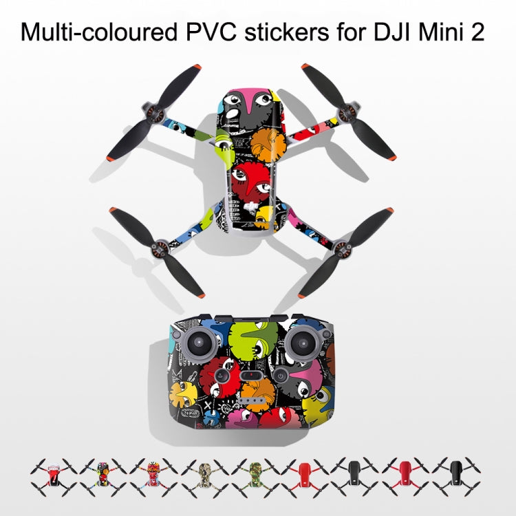 Sunnylife MM2-TZ452 For DJI Mini 2 Waterproof PVC Drone Body + Arm + Remote Control Decorative Protective Stickers Set(Carbon Pattern Black) - Stickers by Sunnylife | Online Shopping UK | buy2fix