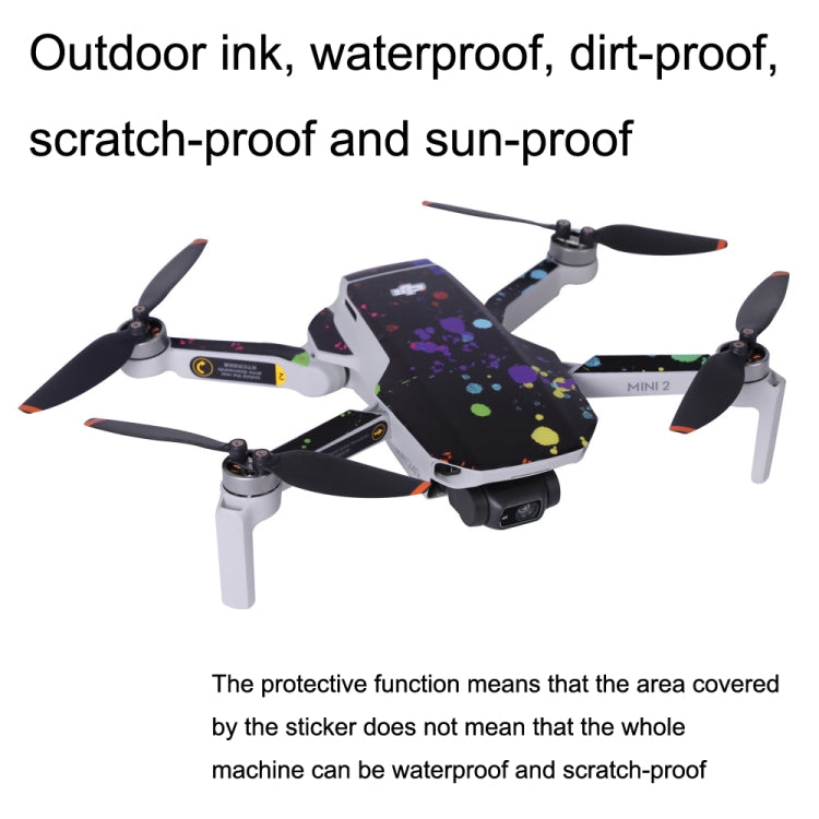 Sunnylife MM2-TZ452 For DJI Mini 2 Waterproof PVC Drone Body + Arm + Remote Control Decorative Protective Stickers Set(Carbon Pattern Black) - Stickers by Sunnylife | Online Shopping UK | buy2fix