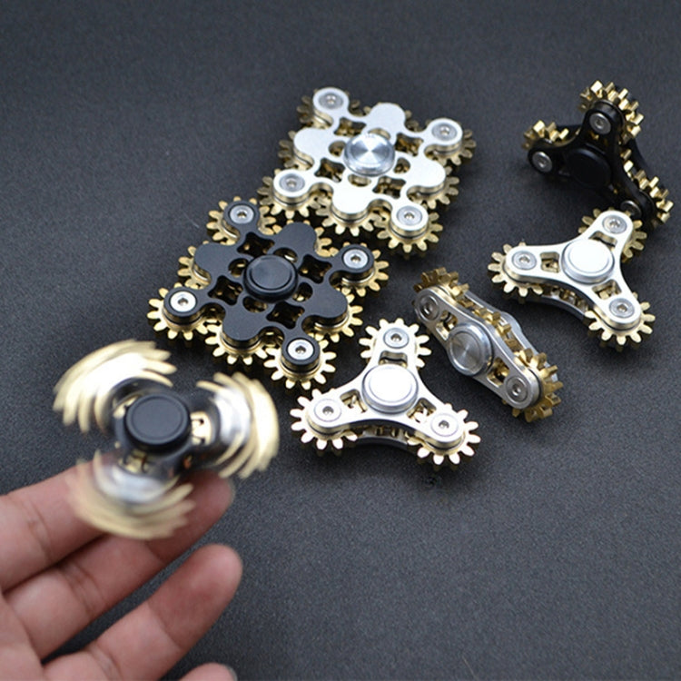 Four Gear Black Linkage Fidget Spinner Decompression Toy - Spinning Toys by buy2fix | Online Shopping UK | buy2fix