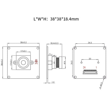 HDF2643-GZ HD 2 MP DVP Wide Angle LED Infrared Night Visual Thermal Imaging Camera Module - Consumer Electronics by buy2fix | Online Shopping UK | buy2fix