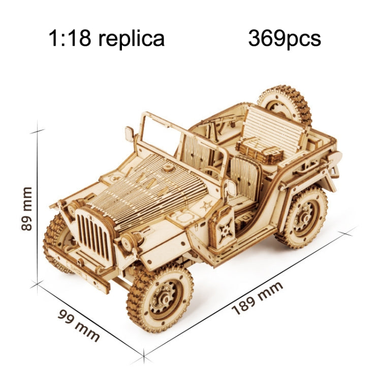 MC701 Jeep 3D Three -Dimensional Puzzle Board Children Wood Puzzles Model - Puzzle Toys by buy2fix | Online Shopping UK | buy2fix