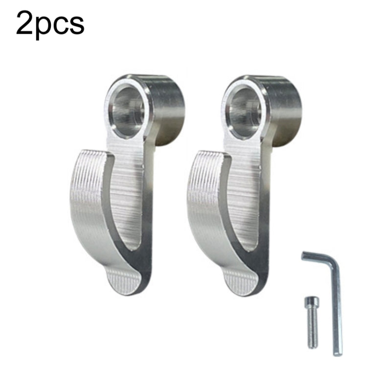 2pcs Motorcycle Modified Helmet Hook Scooter Side Storage Hook(Silver) - In Car by buy2fix | Online Shopping UK | buy2fix