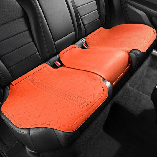 Flip-fur Car Cushion Breathable Ventilation Cushion for Four Seasons, Style: Long Rear Cushion(Orange) - In Car by buy2fix | Online Shopping UK | buy2fix