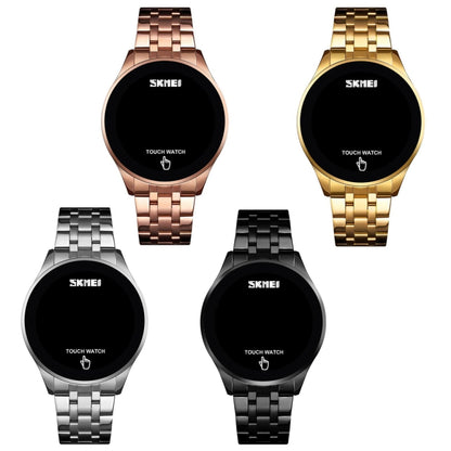 SKMEI 1579 Simple Touch Screen LED Luminous Stainless Steel Electronic Watch, Color: Rose Gold - Alloy Watches by SKMEI | Online Shopping UK | buy2fix