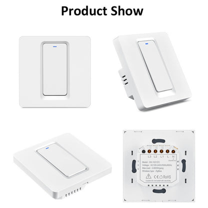 Tuya ZigBee Smart Single-fire Zero-fire Sharing Switch Phone Control Voice Panel EU Plug, Spec: 2 Buttons - Consumer Electronics by buy2fix | Online Shopping UK | buy2fix