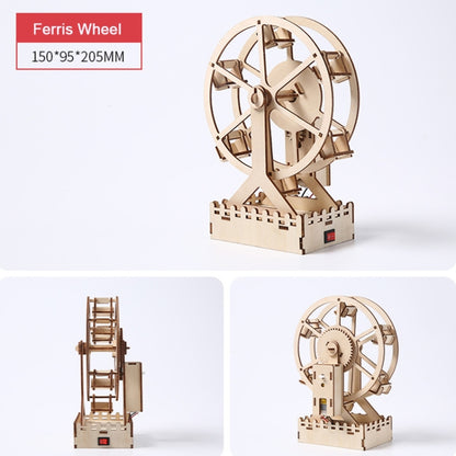 Wooden Mechanical Puzzle Toys Science Electric Assembling Toys ,Style: Ferris Wheel - Puzzle Toys by buy2fix | Online Shopping UK | buy2fix