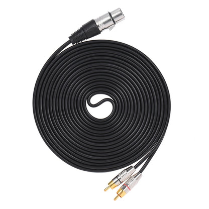 XLR Female To 2RCA Male Plug Stereo Audio Cable, Length: 0.5m - Microphone Audio Cable & Connector by buy2fix | Online Shopping UK | buy2fix