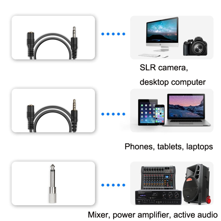 Q6 1 Drag 1 Wireless Lavalier With Stand USB Computer Recording Microphone Live Phone SLR Lavalier Microphone - Consumer Electronics by buy2fix | Online Shopping UK | buy2fix