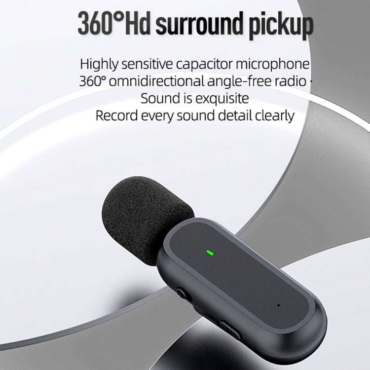 K63 One To Two  Wireless Lavalier Microphone With Charging Box Noise Reduction Video Record Mic,Spec: 8 Pin Interface - Consumer Electronics by buy2fix | Online Shopping UK | buy2fix