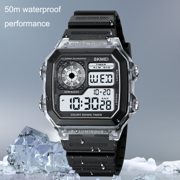 SKMEI 1998 Transparent Shell Ice Sensor Outdoor Sports Waterproof Multi-function Watch(Blue) - Sport Watches by SKMEI | Online Shopping UK | buy2fix