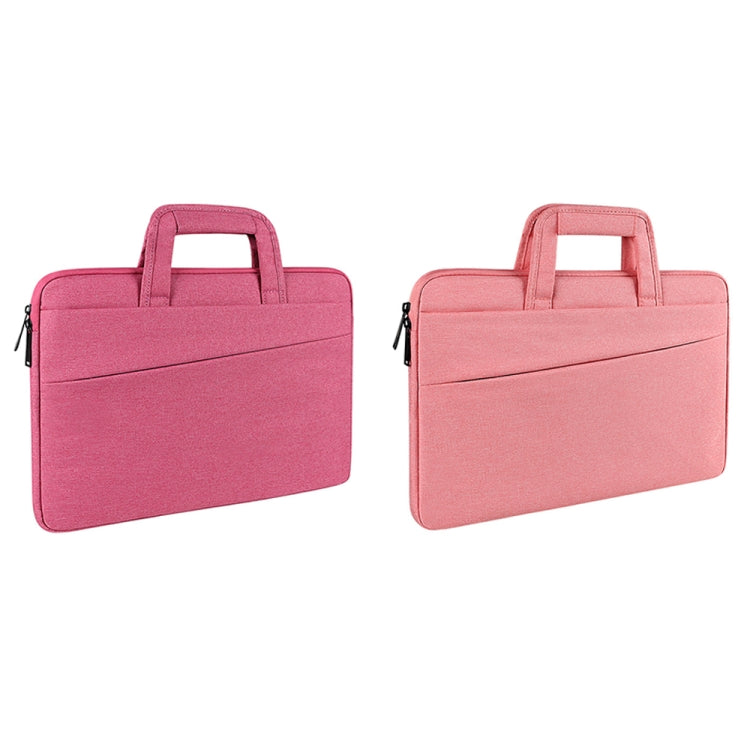 ST03 Waterproof Laptop Storage Bag Briefcase Multi-compartment Laptop Sleeve, Size: 11.6-12.5 inches(Rose Pink) - 12.1 inch by buy2fix | Online Shopping UK | buy2fix