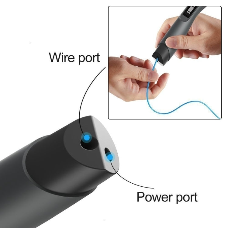 SL-300A  3D Printing Pen 8 Speed Control High and Low Temperature Version Support PLA/ABS/PCL Filament(Grey) - Consumer Electronics by buy2fix | Online Shopping UK | buy2fix