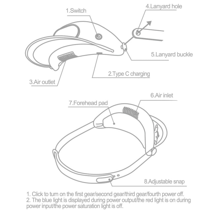 Cute Pet Bladeless Fan Hat USB Rechargeable Adjustable Speed Summer Sun Protection Sunshade Fan(Love Dragon) - Consumer Electronics by buy2fix | Online Shopping UK | buy2fix