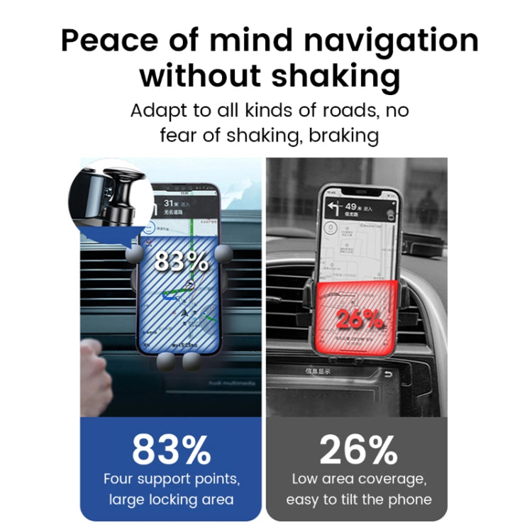 S03 Vehicle Air Outlet Gravity Navigation Mobile Phone Holder, Color: White Spiral Clip - In Car by buy2fix | Online Shopping UK | buy2fix