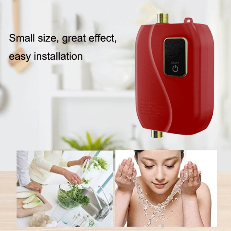 Instant Water Heater Mini Kitchen Quick Heater Household Hand Washing Water Heater UK Plug(Black) - Water Heaters & Parts by buy2fix | Online Shopping UK | buy2fix