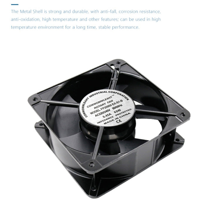 FP20060 220V 20cm Chassis Cabinet Metal Case Low Noise Cooling Fan - Fan Cooling by buy2fix | Online Shopping UK | buy2fix