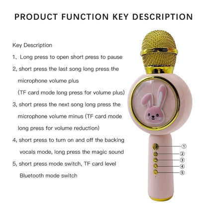 X6 Children Portable Bluetooth Light Microphone Audio All-in-One Machine(Pink) - Microphone by buy2fix | Online Shopping UK | buy2fix