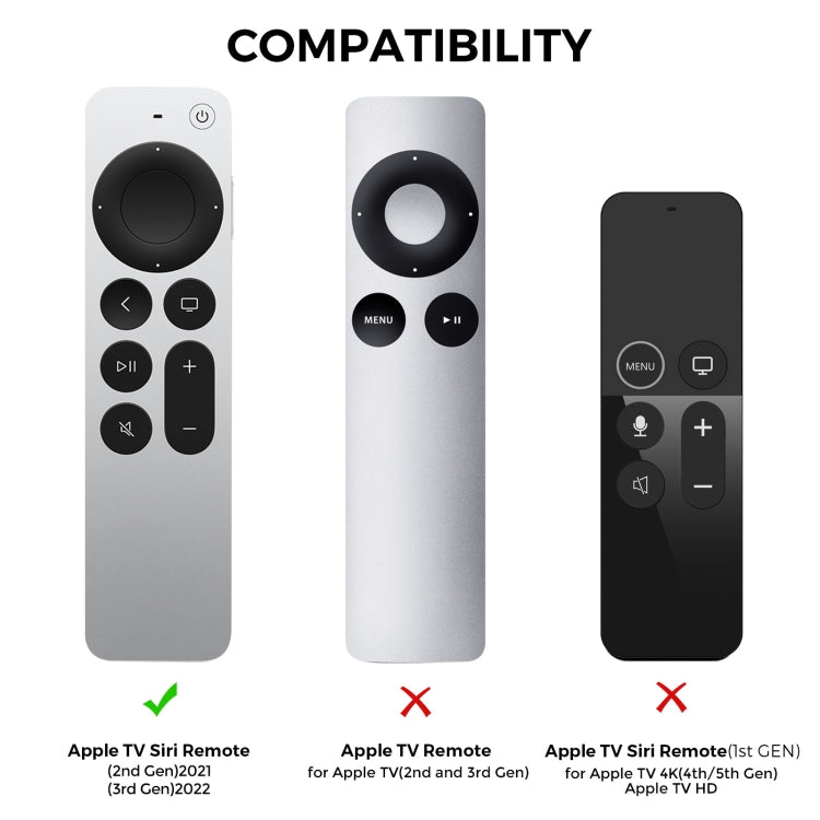 For Apple TV Siri Remote 2/3 AhaStyle PT166 Remote Controller Silicone Protective Case Striped Non-Slip Anti-Drop Cover(Black) - Remote Control Covers by AhaStyle | Online Shopping UK | buy2fix