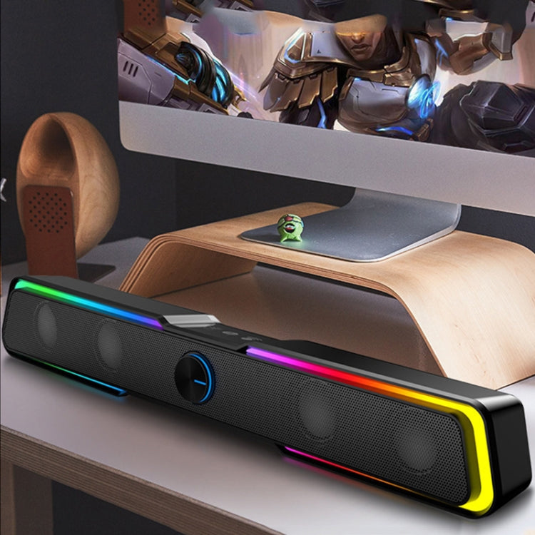 Wired+Bluetooth Version HP DHE6002S RGB Lights HiFi Sound Effect Computer Audio Desktop Long Strip Speakers -  by HP | Online Shopping UK | buy2fix