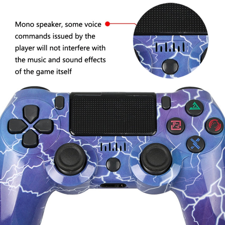 For PS4 Wireless Bluetooth Game Controller With Light Strip Dual Vibration Game Handle(Wood Grain) - Gamepads by buy2fix | Online Shopping UK | buy2fix