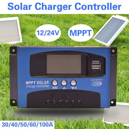 YCX-003 30-100A Solar Charging Controller with LED Screen & Dual USB Port Smart MPPT Charger, Model: 12/24V 60A - Others by buy2fix | Online Shopping UK | buy2fix