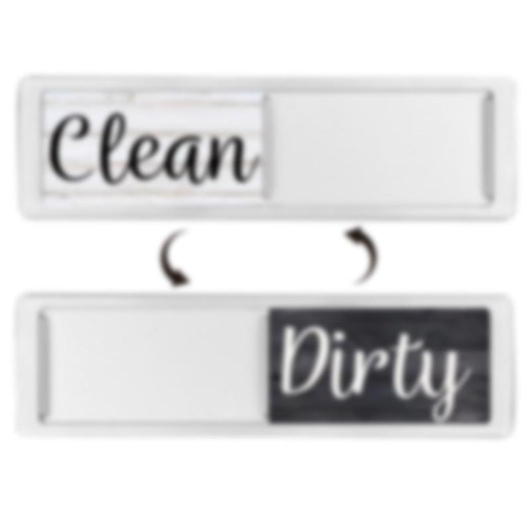 Dishwasher Magnet Clean Dirty Sign Double-Sided Refrigerator Magnet(Silver Wood Grain) - Dish Washers & Accessories by buy2fix | Online Shopping UK | buy2fix