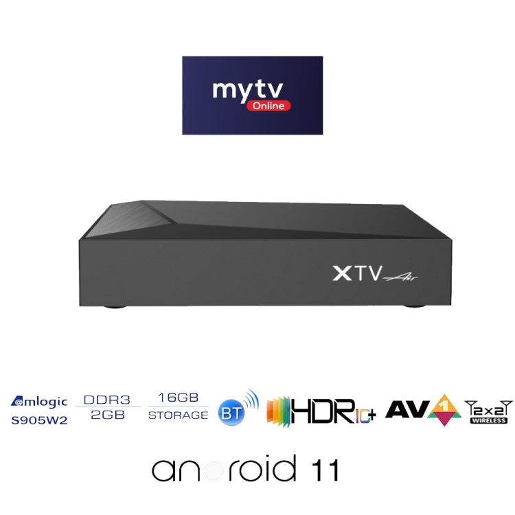 XTV Air 2GB+16GB Infrared Remote Control Version Mini HD 4K Android TV Box Network Set-Top Box Amlogic S905w2 Quad Core(EU Plug) - Amlogic S905 by buy2fix | Online Shopping UK | buy2fix