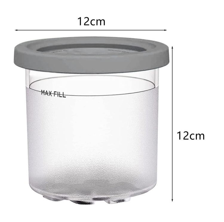 For Ninja NC299AMZ NC300 Ice Cream Storage Containers with Lids, Speci: 2 Cups+Spoon - Kitchen Machine Accessories by buy2fix | Online Shopping UK | buy2fix