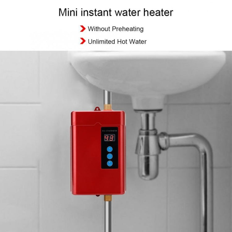 US Plug 3000W  Electric Water Heater With Remote Control Adjustable Temperate(Gold) - Water Heaters & Parts by buy2fix | Online Shopping UK | buy2fix