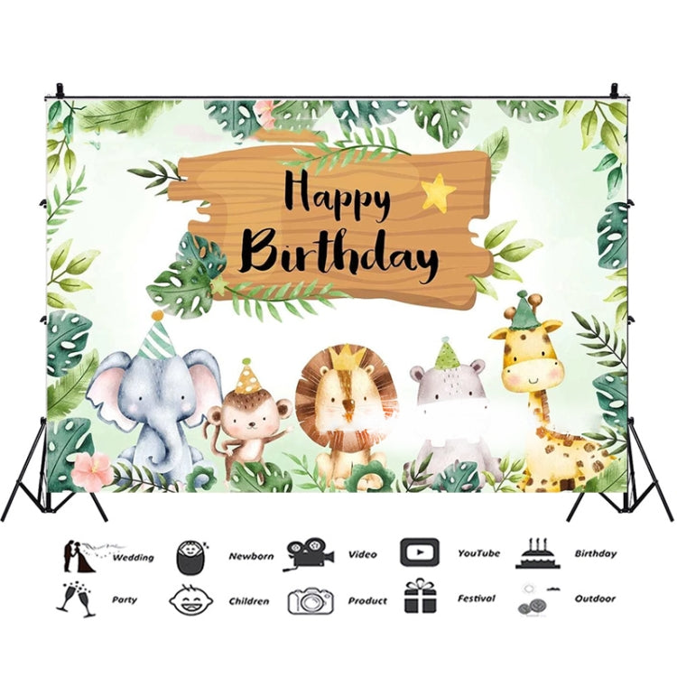 180x110cm Animal Kids Birthday Party Backdrop Cloth Tapestry Decoration Backdrop Banner Cloth -  by buy2fix | Online Shopping UK | buy2fix