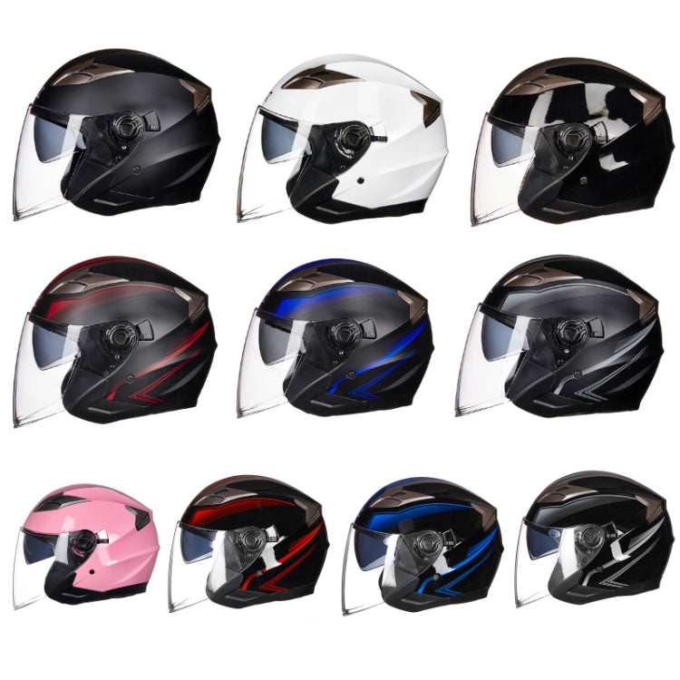 GXT 708 Electric Vehicle Dual Lens Helmet Four Seasons Safety Helmet, Size: XL(Bright Black Gray) - Helmets by GXT | Online Shopping UK | buy2fix