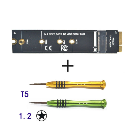 M.2 NGFF SATA To MAC SSD Adapter Riser Card For MacBook Air 2012 A1465 A1466 With Screwdriver - SSD Related Parts by buy2fix | Online Shopping UK | buy2fix