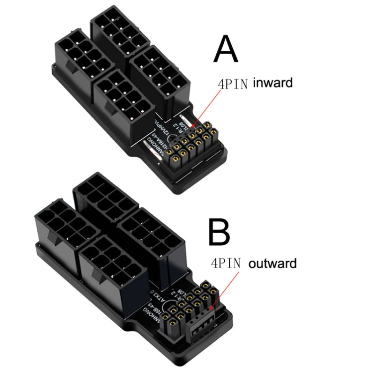 B Model ATX3.0 12VHPWR 12+4P 600W 180 Degree Power Steering Connector - Others by buy2fix | Online Shopping UK | buy2fix