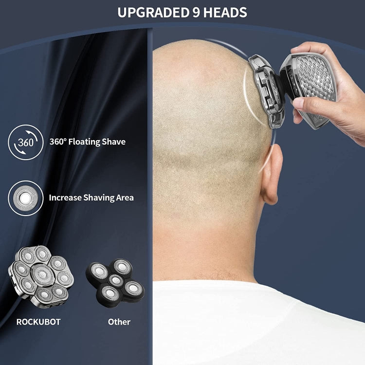 Single Machine 9 Knife Head Multifunctional USB Shaver Full Body Water Washing Shaver Men Hair Bald - Electric Shavers by buy2fix | Online Shopping UK | buy2fix