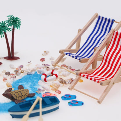 A Style Mini Beach Set Miniature Model Ornament Summer Ocean Simulation Scene Photo Decoration Props -  by buy2fix | Online Shopping UK | buy2fix