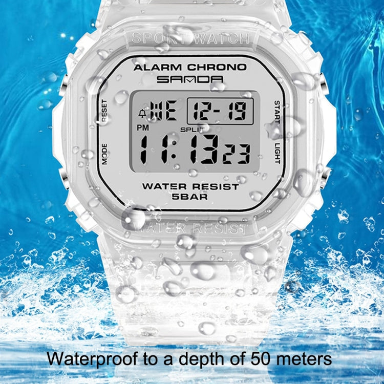 SANDA 2009 Multifunctional Sports Waterproof Calendar Watch(Silver) - Sport Watches by SANDA | Online Shopping UK | buy2fix