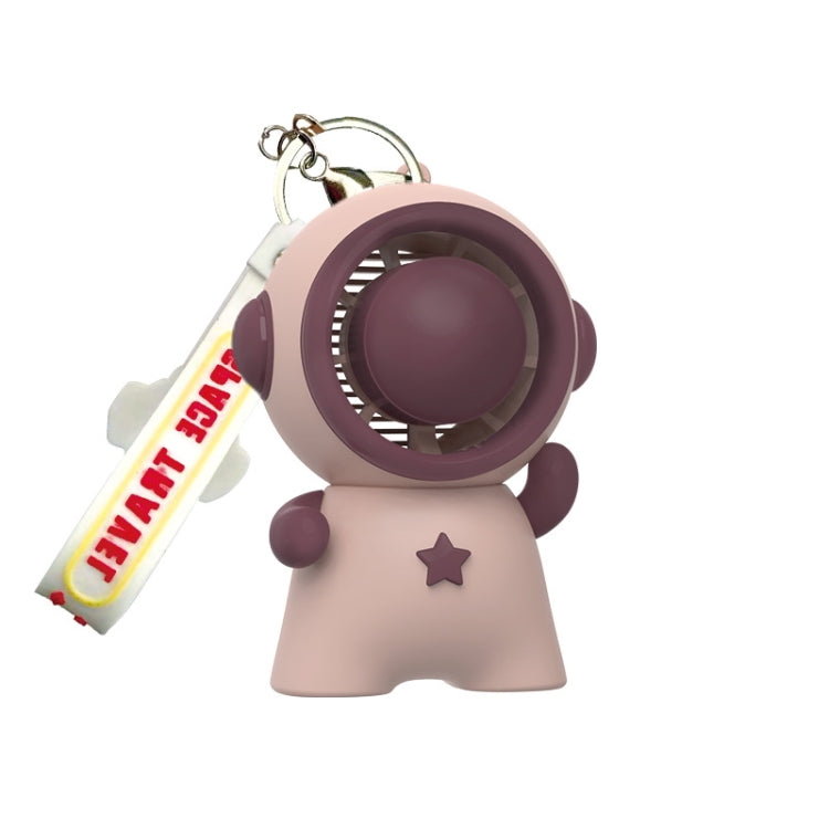 Astronaut Doll Pendant Keychain Fan(Pink) - Electric Fans by buy2fix | Online Shopping UK | buy2fix