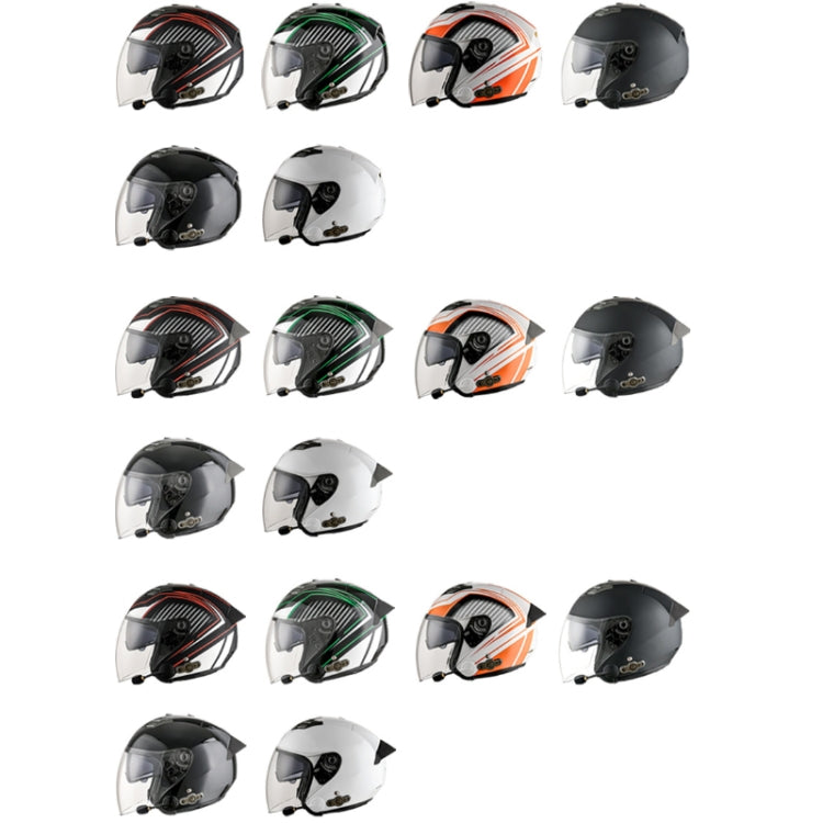 KUQIBAO Motorcycle Smart Bluetooth Sun Protection Double Lens Safety Helmet, Size: M(Matte Black+Black Tail) - Helmets by KUQIBAO | Online Shopping UK | buy2fix