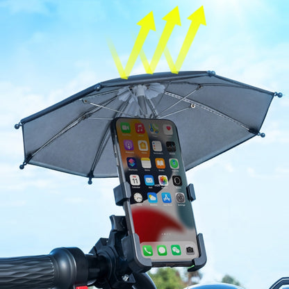 Motorcycle Waterproof Sunshade Umbrella Mobile Phone Navigation Bracket(Rearview Mirror) - Holder by buy2fix | Online Shopping UK | buy2fix