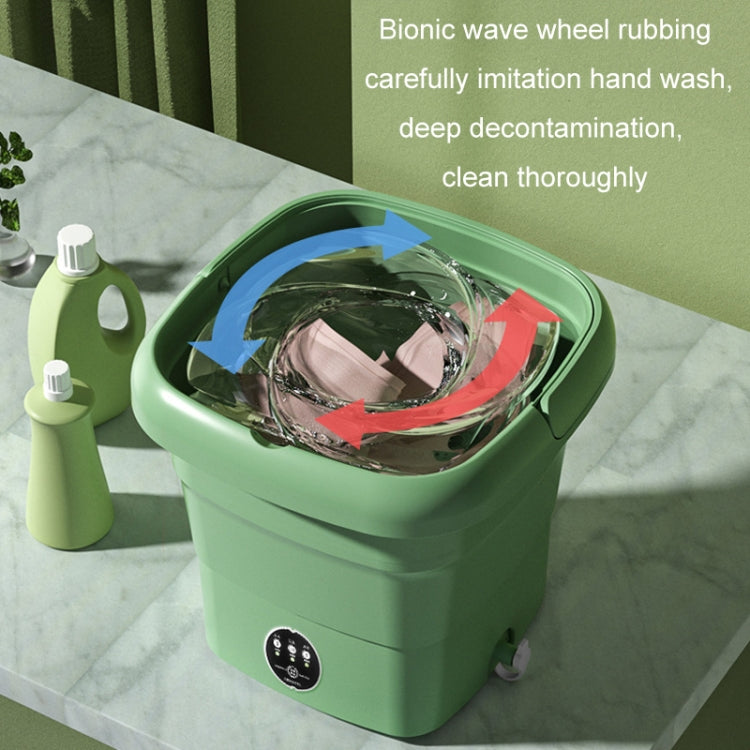4.5L Mini Portable Folding Household Washing Machine Underwear Washer, Color: Lake Blue + Blue light antibacterial(UK Plug) - Washing Machines & Accessories by buy2fix | Online Shopping UK | buy2fix
