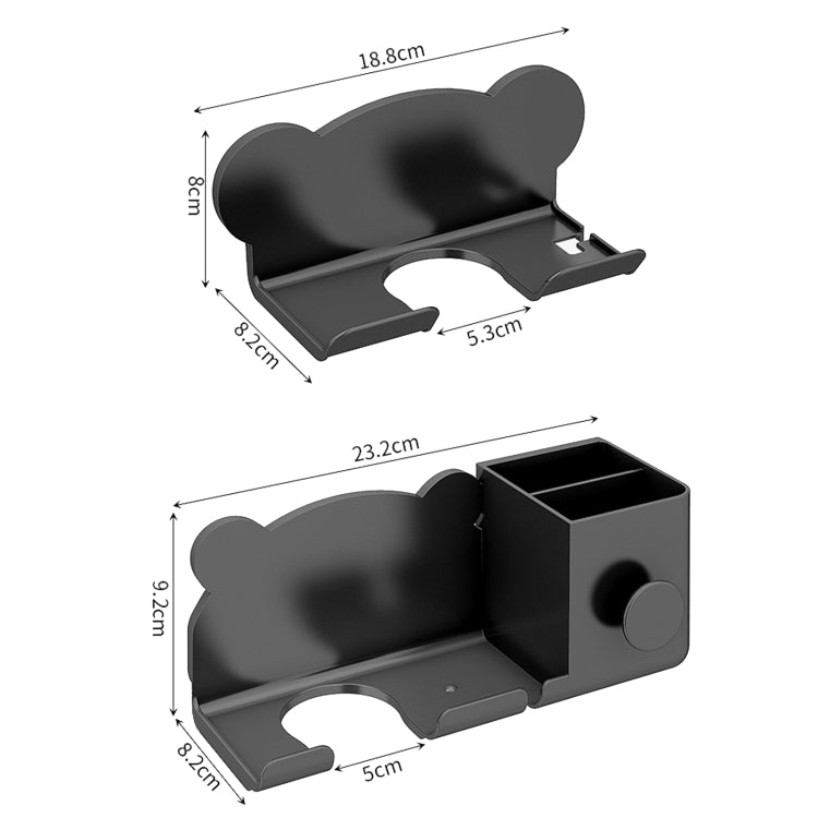 For Dyson Hair Dryer Wall-Mounted Holder Bathroom Shelf Storage Rack, Style: Upgrade Gray - Hair Dryers & Accessories by buy2fix | Online Shopping UK | buy2fix