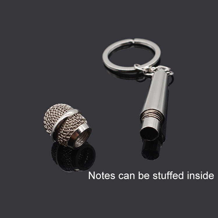 Simulated Microphone Metal Keychain Small Gift(BY-452) - Key Rings by buy2fix | Online Shopping UK | buy2fix