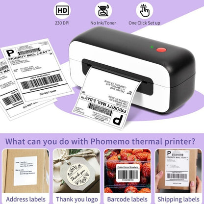 Phomemo PM246S Address Label Printer Thermal Paper Express E-Manifest Printer, Size: US(White) - Printer by Phomemo | Online Shopping UK | buy2fix