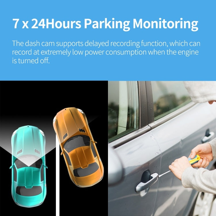 FISANG 2K HD Night Vision Car WIFI Car Driving Recorder, Style: Dual Recording 2K+720P - Car DVRs by FISANG | Online Shopping UK | buy2fix