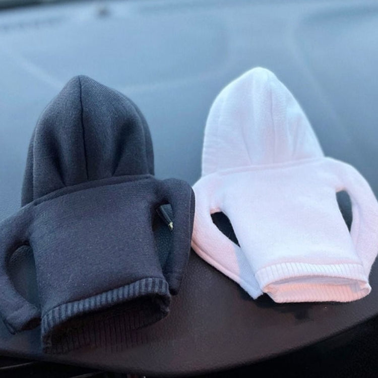 2pcs Car Gear Shift Brake Handle Hoodie Decorative Cover(White) - Ornaments by buy2fix | Online Shopping UK | buy2fix