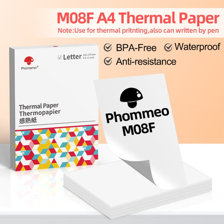 For Phomemo M08F 200sheets Thermal Printing Paper Compatible for MR.IN Brother Pocket Jet / MT800, Style: Folding Letter - Printer Accessories by Phomemo | Online Shopping UK | buy2fix